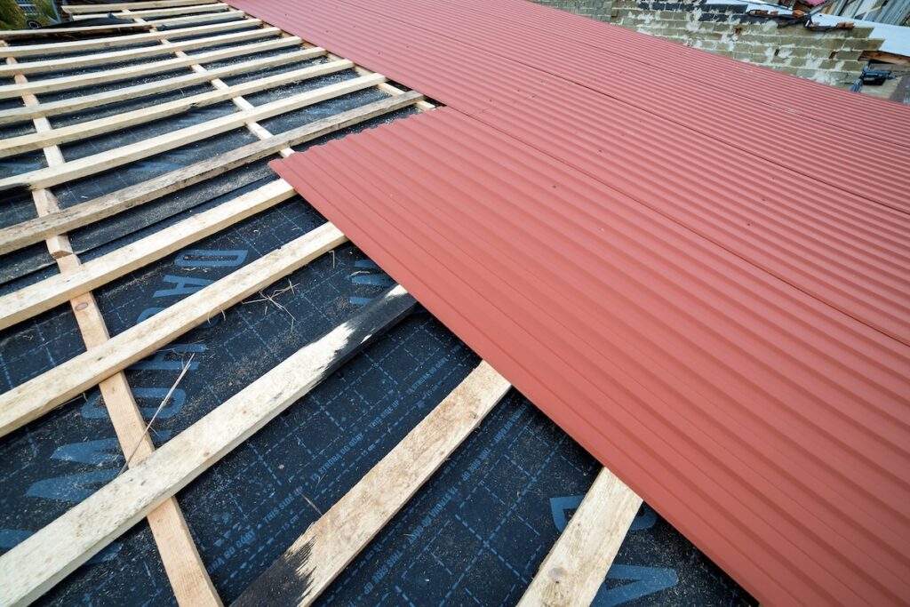 roof underlayment new metal roof