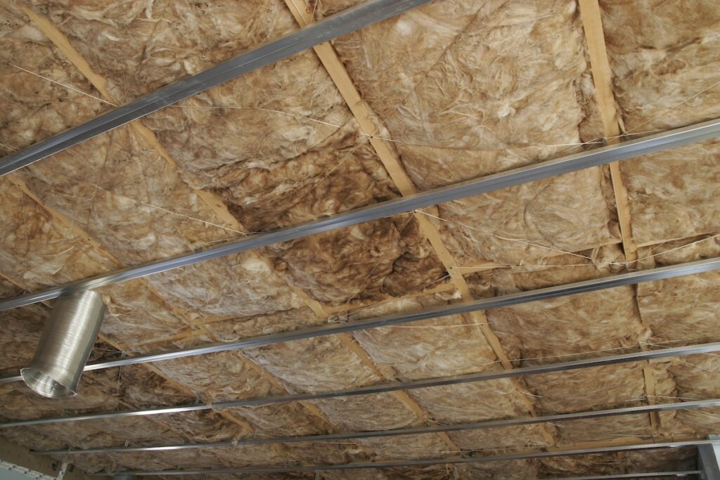 roof insulation detail of roof insulation in a new house